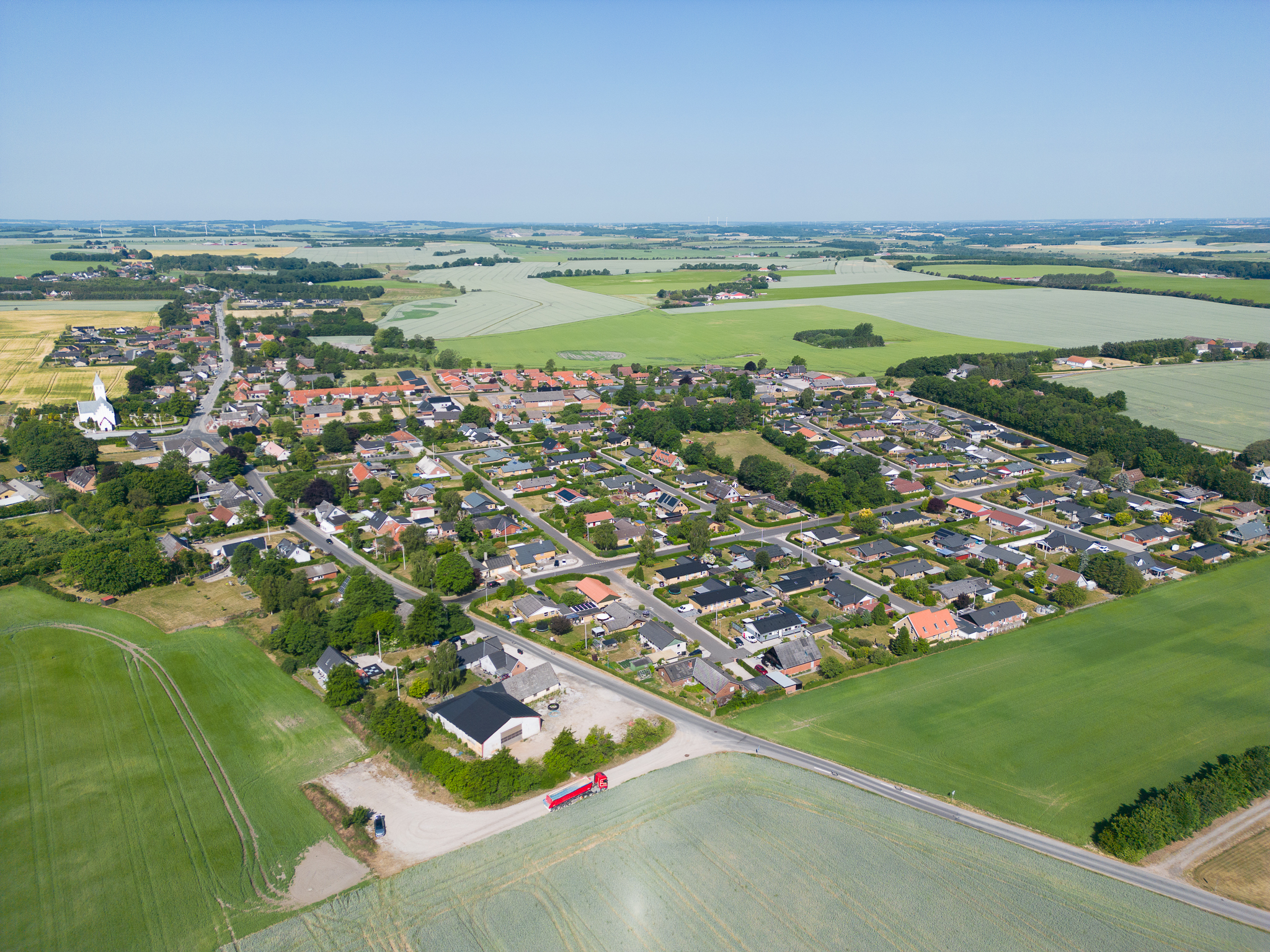 Voldum set fra luften